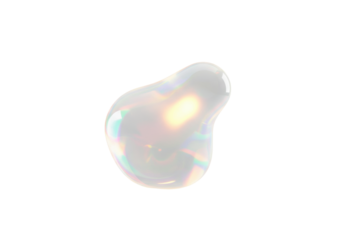 Pristine, isolated, abstract light form glowing with subtle iridescent shifts, against a smooth white-to-light-grey gradient studio background, concept of future digital innovation