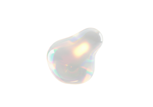 Pristine, isolated, abstract light form glowing with subtle iridescent shifts, against a smooth white-to-light-grey gradient studio background, concept of future digital innovation