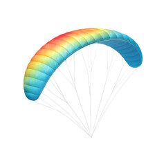 Obraz premium Colorful paraglider wing isolated on transparent background