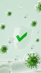 Antibacterial fabric product details concept display
