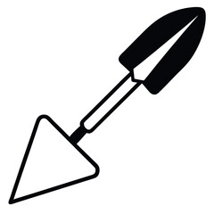 Vector art of gardening trowel isolated on white background