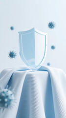 Antibacterial fabric product details concept display