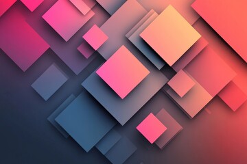 Fototapeta premium modern, stylish vector background featuring square shapes and smooth gradients. The design is dynamic yet subtle, perfect for digital or tech-focused content, Generative AI