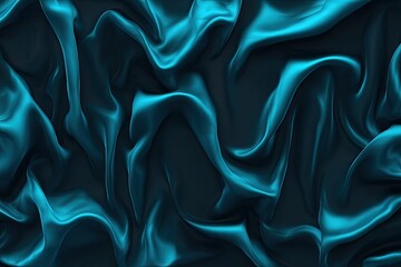 Obraz premium Teal silk drapes in deep folds