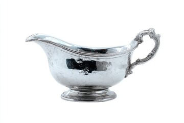 Elegant silver sauce boat