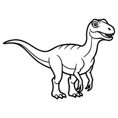 Illustration of a cute baby dinosaur isolated on white background