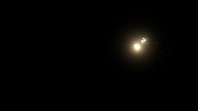Mystical Glowing Fireflies on Black Background