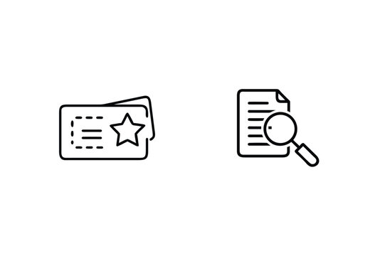 Loyalty card star document search magnifying glass