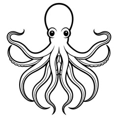 Octopus isolated on white background