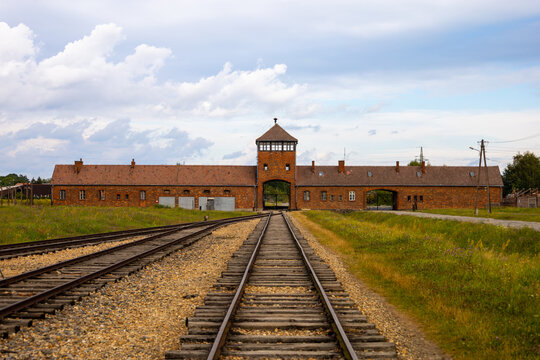 Auschwitz-Birkenau nazi concentration camp museum in Poland. Auschwitz Oswiecim jewish prison in occupied Poland during World War II and Holocaust