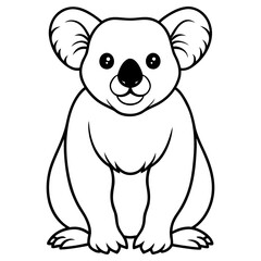 Cute koala animal illustration isolated on white background
