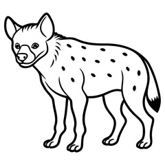 Spotted hyena animal illustration isolated on white background
