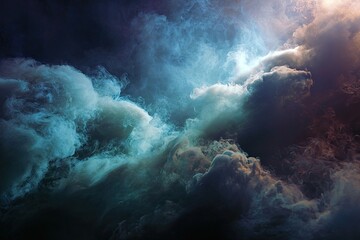 Obraz premium Vast, swirling cloudscapes of vibrant hues