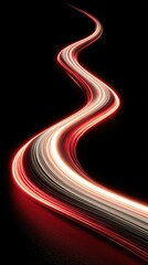 Abstract light trails curve on black (3)