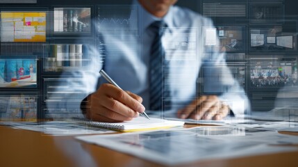 Education policy expert examines complex schooling regulations on multiple digital screens synthesizing data and drafting precise briefing reports for legislative committees.