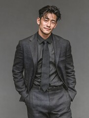 Professional Headshot of a Young Korean Office Worker