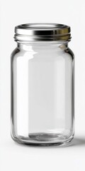 Empty glass jar with metal lid (1)