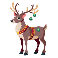 deer with a christmas tree