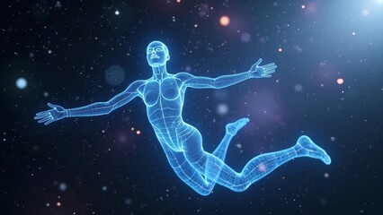 Abstract scenes of human body technology