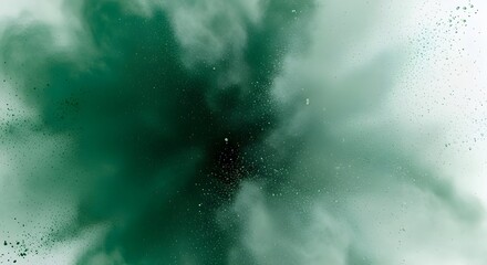 Pakistan independence day celebration with green and white blast gradient colors and dark center depth effect no text