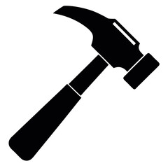 Vector art of hammer isolated on white background