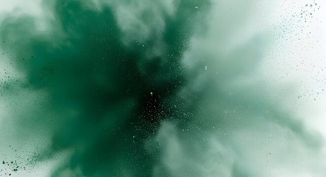 Pakistan independence day celebration with green and white blast gradient colors and dark center depth effect no text