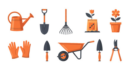 Gardening Tools and Equipment: A Comprehensive Collection for Horticultural Projects, Landscape Design, and Gardening-Related Content Creation.