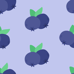 blueberry background seamless pattern 