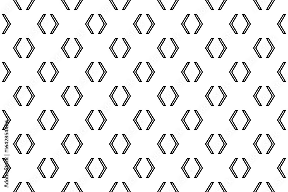 Poster seamless pattern completely filled with outlines of angle brackets symbols. elements are evenly spac