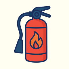 Fire Extinguisher Safety Equipment Icon Vector Illustration 