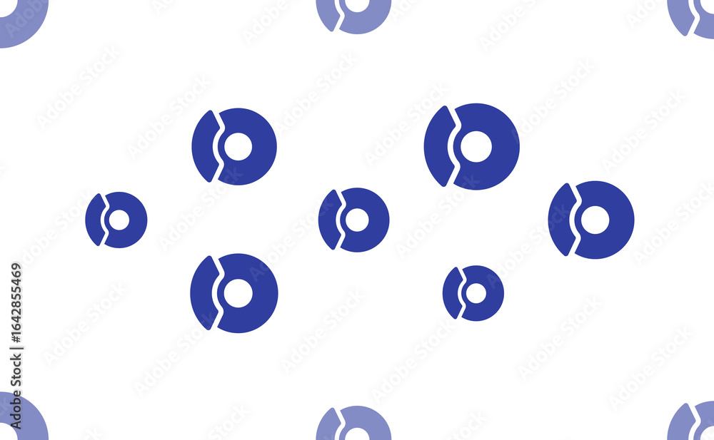 Aufkleber seamless pattern of large isolated blue auto brakess. the pattern is divided by a line of elements o