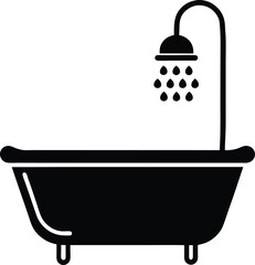 Bathtub with Shower Icon