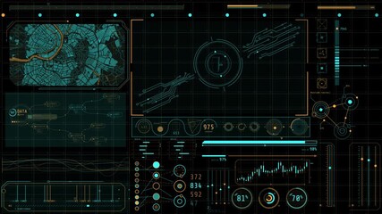 Animated high-tech display for data collection and analysis