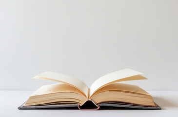 Book with blank cover. Clean empty mockup, plain template.