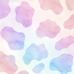 Pastel watercolor cow print seamless background