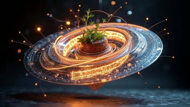 Naklejki Luminous food display scene