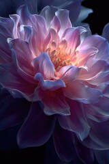 Close-up of a vibrant, luminous flower