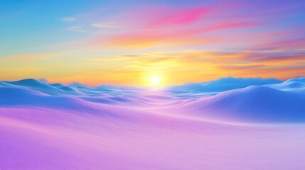 Fototapeta premium Colorful winter sunrise landscape