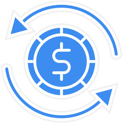 Dollar Exchange icon style