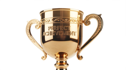 A golden trophy symbolizing perfect achievement.