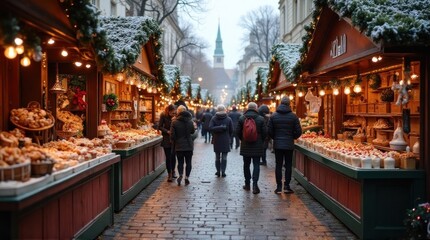 people at the market