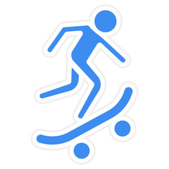 Skateboarding icon style