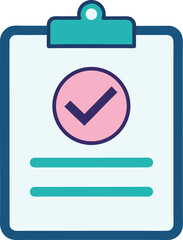 Approved Clipboard Checklist Vector Icon.