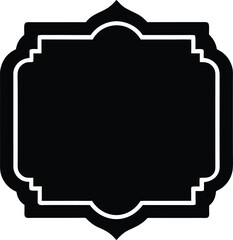 Bold Solid Border Text Box Vector.