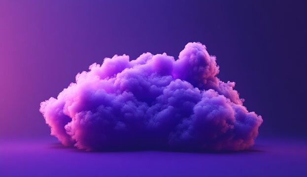 A purple cloud of smoke, 3D render, Octane render, purple background, purple gradient, purple cloud, purple cloud with pink highlights, purple and black colors, purple and dark violet, purple