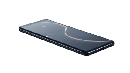 Sleek smartphone with a gradient display.