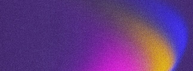 Abstract gradient background with textured purple, pink, yellow, and blue hues.