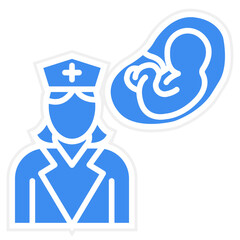 Delivery Nurse Midwife icon style