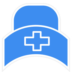 Obraz premium Nurses Hat icon style