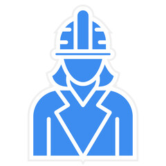 Firefighter Female icon style
